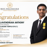 BeFit Wellness Hub congratulates Dr. Balavendrian Anthony on receiving the Pingat Kelakuan Terpuji (P.K.T.) in conjunction with the 85th Birthday Celebration of the Tuan Yang Terutama Yang di-Pertua Negeri Pulau Pinang.
